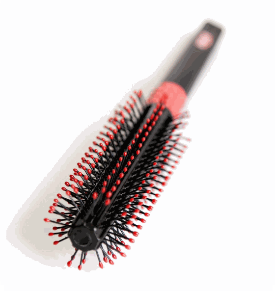 Rundbürste Uppercut Deluxe mit rotem und schwarzem Design für Volumen und Form im Haar