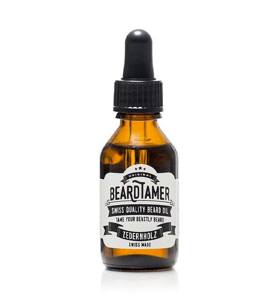 Beardtamer Bartöl Zedernholz in brauner Glasflasche mit Pipette für natürliche Bartpflege und männlichen Duft