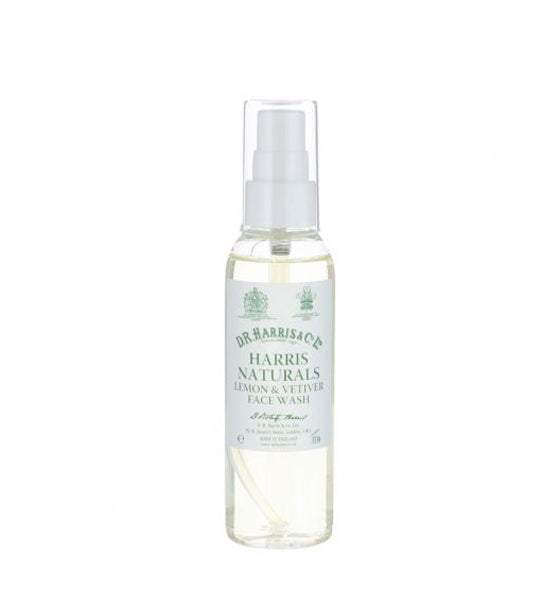 Gesichtsreinigung Lemon & Vetiver von D.R. Harris sanftes und gründliches Gesichtswasser für alle Hauttypen in transparenter Pumpspenderflasche