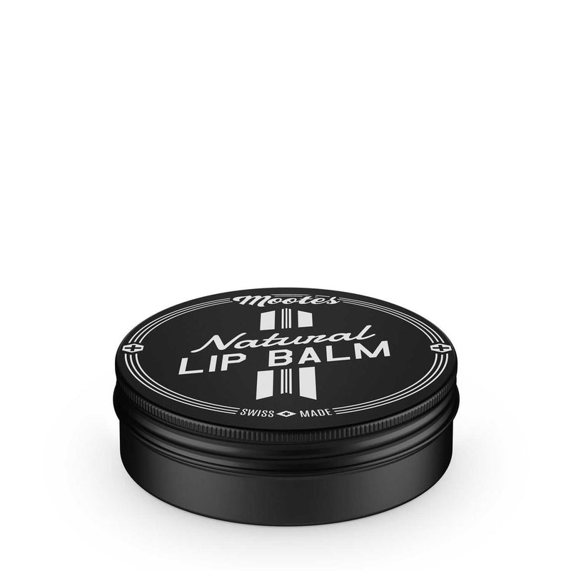 Lippenpomade mit Rosmarinöl von Mootes in schwarzer Dose für natürliche Lippenpflege und angenehmen Duft