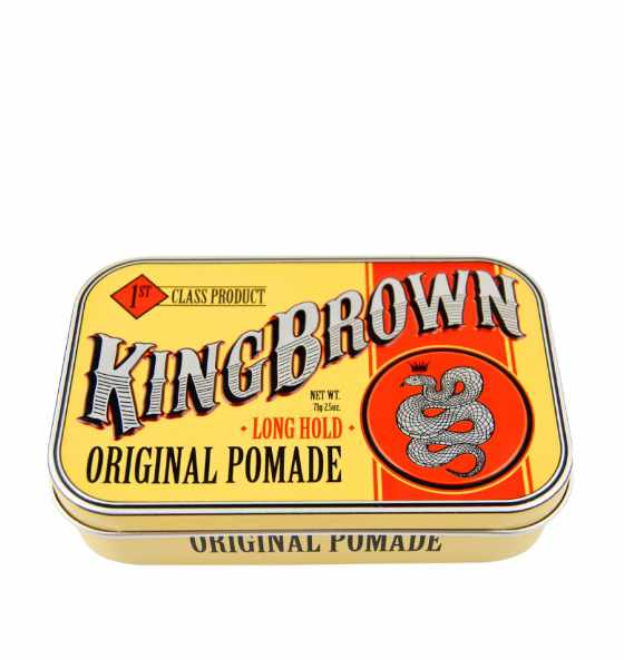King Brown Original Pomade Blechdose mit klassischem 1920-50er Design und langem Halt