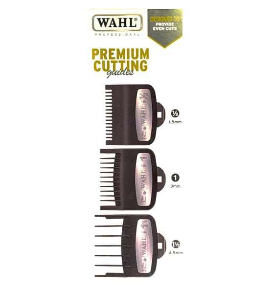 Aufsteckkämme 3er Set für WAHL Haarschneidemaschinen in verschiedenen Größen für präzises Schneiden